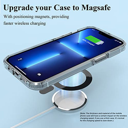 Universal MagSafe Ring, 2 PCS Magnet Sticker Magnetic Adapter Ring - color: Black White