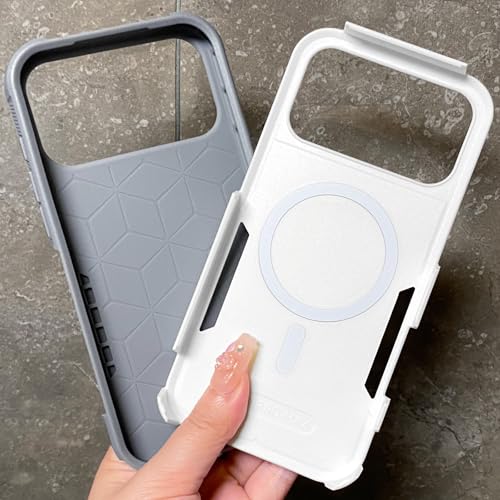 Magnetic Cute Case for iPhone 17 Pro, White Leopard Cheetah | Compatible with Magsafe, Heavy Duty Tough Rugged Full body Protection Shockproof Protective Phone Case for Women Girls - color: Magnetic-iPhone 17 Pro