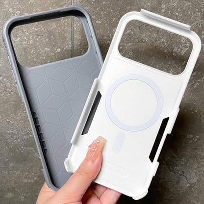 Magnetic Cute White Leopard Cheetah Case for iPhone 17 Pro Max | Compatible with Magsafe, Heavy Duty Tough Rugged Full body Protection Shockproof Protective Phone Case for Women Girls - color: Magnetic-iPhone 17 Pro Max