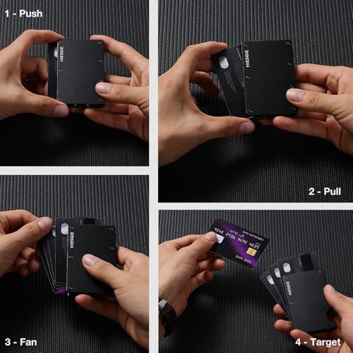 Compatible with MagSafe Wallet, Slim Wallet for Men with Money Clip, Rfid Blocking Metal Card Holder, Minimalist Magnetic Wallet Compatible with iPhone 16/15/14/13/12 Series - Classic Black - color: Black, style: Compatible With Magsafe