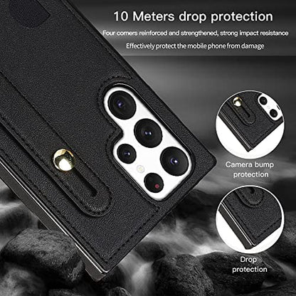 CCSmall Crossbody Case for Samsung Galaxy S23 Ultra w Card Holder KB Black - color: Black, size: Galaxy S23 Ultra