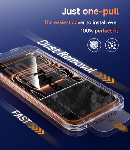 3 Pack for iphone 17 Pro Max Screen Protector, 9H Hardness Military-Grade Shatterproof, Easy Bubble-Free Install Screen Protector 17 Pro Max HD Clear Tempered Glass, Case Friendly Design - size: iPhone 17 pro max(6.9'')