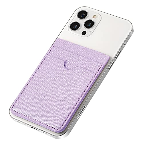 6 Pcs 6 Pcs Stick on Phone Card Holder Wallet, Solid, Charming Color - color: Charming Color