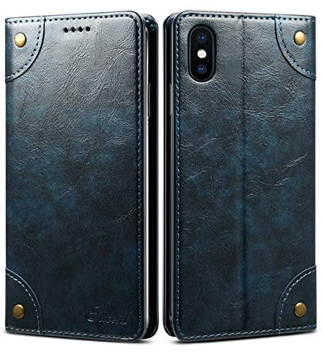 SINIANL iPhone 8 Plus / 7 Plus Case, Leather Wallet Folio Flip Cover with Stand, Credit Card Slot, Blue - color: Blue, size: iPhone 7 Plus / 8 Plus (5.5 inch)