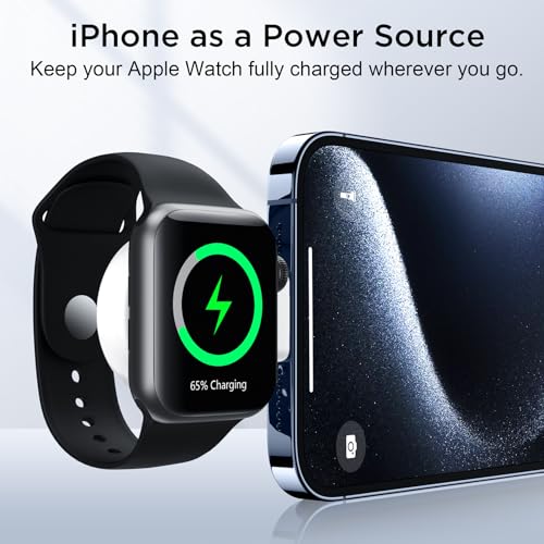 for Apple Watch Charger, Dual-Port Magnetic Portable iWatch Charger - color: AA-White