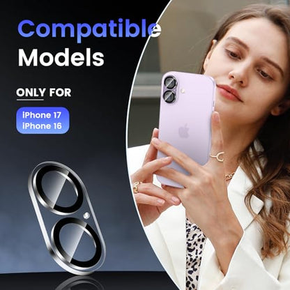 Tensea 3Pcs for iPhone 17/iPhone 16 Camera Lens Protector - size: for iPhone 17/ iPhone 16