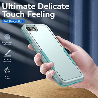 for iPhone SE Case 2022(3rd)/2020(2nd)/iPhone 7/8 Case, with Screen Protector,[Military Grade Drop Tested] Heavy-Duty Tough Rugged Shockproof Protective Phone Case, Green - color: Green