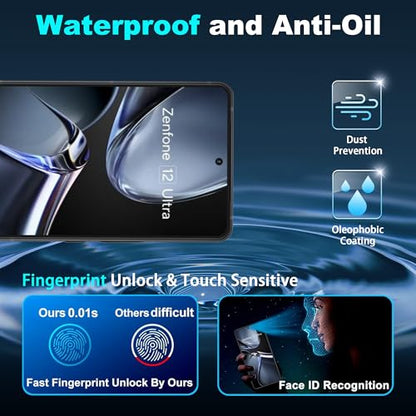 for Zenfone 12 Ultra Screen Protector(2 Pack) Tempered Glass flim,9H Hardness,Anti-Scratch, Case Friendly, - color: Zenfone 12 ultra