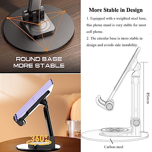 Meetuo Rotatable Cell Phone Stand for Desk, Phone Holder