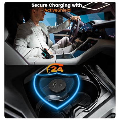 2Pcs RV 12V USB Outlet Alumium Charger, 48W PD and QC Cigarette Lighter Replacement, 12 Volt Socket No Light, Flush Mount USB Port for for Trailer Camper Van Car Boat 24V - color: 2Pcs