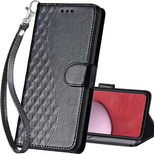 for Samsung Galaxy A14 5G Wallet case, Black | 3 Card Holders, Kickstand, Shockproof TPU Shell, PU Leather, Magnetic Closure, Protective Flip Folio Cover, Women - color: 3