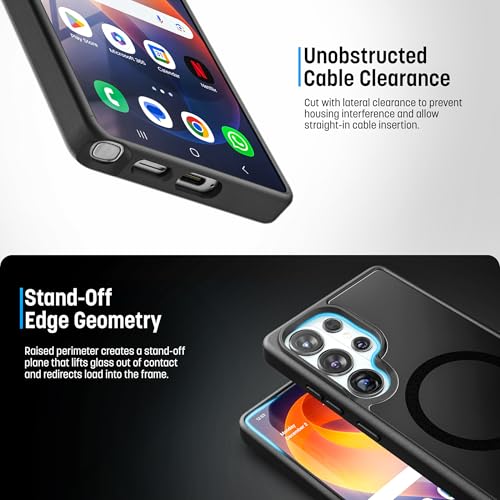 Encased SlimShield for Samsung Galaxy S26 Ultra Case with Belt Clip (Compatible with MagSafe) Slim Protective Case & Holster (Black) - color: Black, size: S26 Ultra
