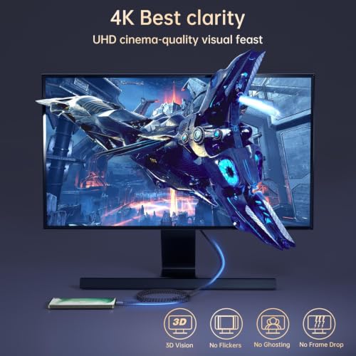 ZeroneTeck USB C Data Cable 20Gbps 3FT, USB C 3.2 Gen 2X2 4K@60Hz Video UHD - color: Black, size: 3FT, style: Straight