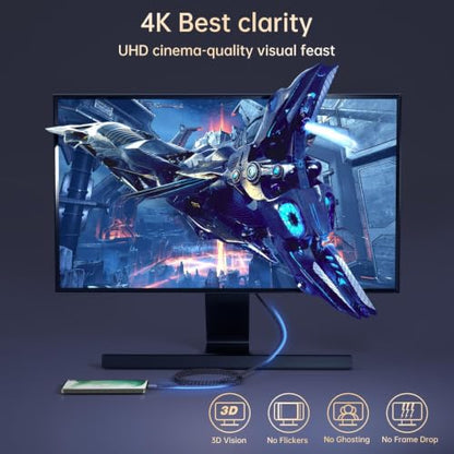 ZeroneTeck USB C Data Cable 20Gbps 3FT, USB C 3.2 Gen 2X2 4K@60Hz Video UHD - color: Black, size: 3FT, style: Straight
