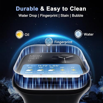 8 Pack Screen Protector for Apple Watch Series 11/10 42mm | HD Clear Flexible Soft Film for iWatch Series 11/10, Anti Scratch Resistant Anti Fingerprint Touch Sensitive Bubble Free - size: For Apple Watch Series 11/10 42mm 1.65 Inch