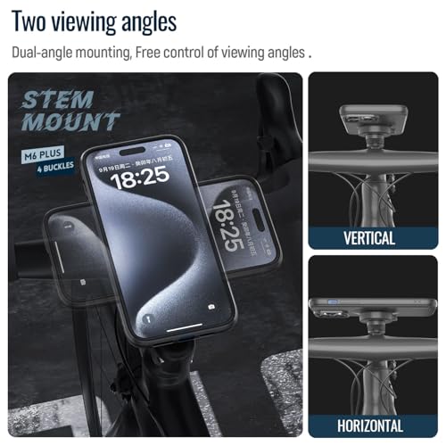 Bike Phone Mount,Aluminum Gravel/MTB/Road EBike Stem Cap Holder,M6 Screw - color: 【2nd Gen】Stem Cap Mount-Black