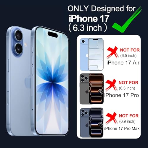 Battery Case for iPhone 17, Upgraded 10000mAh Ultra-Slim Rechargeable Portable Extended Battery Pack Support Qi Wireless Charging Case Compatible with iPhone 17 (6.3 inch) Charger Case Cover(Black) - size: iPhone 17 (6.3 inch)