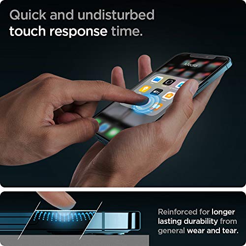 Spigen GlasTR EZ FIT Screen Protector for iPhone 12 Pro Max (6.7 inch) | Tempered glass, including installation kit, crystal clear, scratch-resistant, case-friendly, 9H hardness film - size: iPhone 12 Pro Max