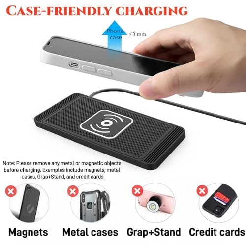 Wireless Charging Pad for Chevrolet Equinox Traverse Trax Fast Charging Dock Non-Slip Silicone Mat Accessories Interior Upgrade
