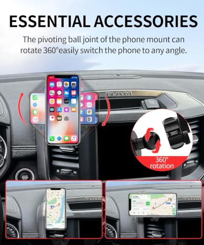 Car Phone Holder for Dodge Ram 1500/Ram 2500/Ram 3500 2019-2026 Accessories - size: for 2019-2026 RAM 1500 2500 3500 (5/8.4-inch)