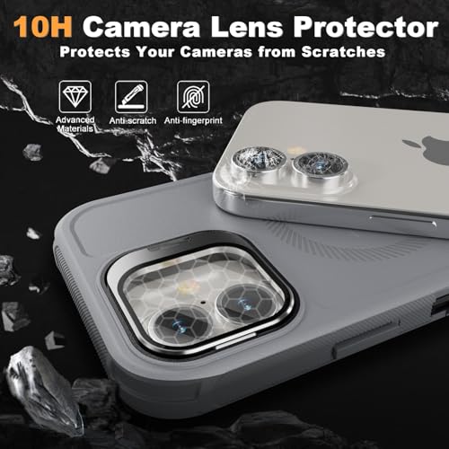 Follaroma for iPhone 16 Case with Magnetic,Heavy Duty Case,6.1'', Grey - color: Grey, size: iPhone 16 6.1''