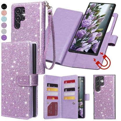 Varikke for Galaxy S25 Ultra Wallet Case Magnetic Detachable, Light Purple - color: Light Purple, size: Galaxy S25 Ultra 6.9"