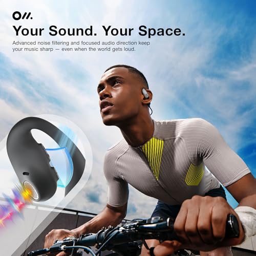 Oladance OWS Sports True Wireless Open-Ear Headphones, IPX8, 15H Playtime - color: Silver