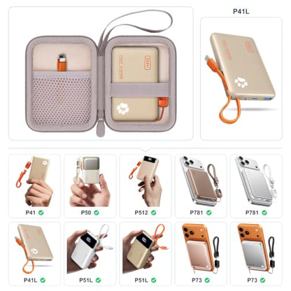 khanka Case for INIU Ultra Mini 10000mAh 45W Fast Charging Power Bank,Beige - color: beige