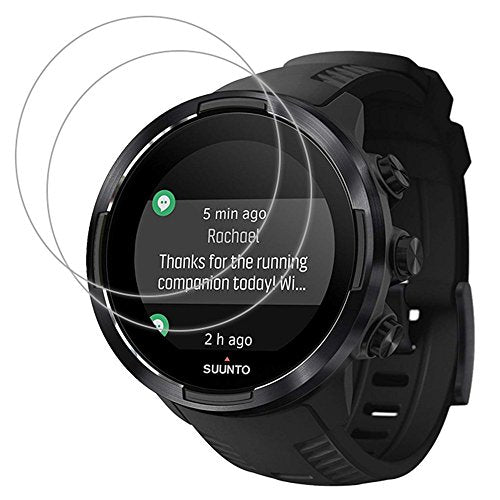 For Watch SUUNTO 9 Tempered Glass Screen Protector - [2 PACK] Full Coverage HD Clear Anti-Bubble Anti-Scratch for Clear Film Tempered Glass Screen Protector for Watch SUUNTO 9