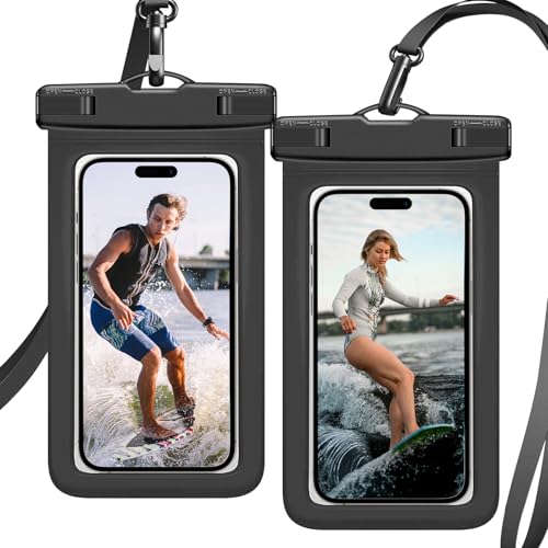 Waterproof Phone Pouch -2 Pack IPX8 Universal Waterproof Case Dry Bag Phone Protector for iPhone 17/16/15/14 Pro Max Plus XS XR X8 Galaxy S25 S24 Pixel Up to 8.4" - color: 2&Black