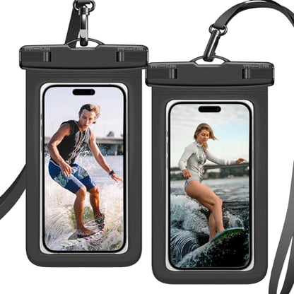 Waterproof Phone Pouch -2 Pack IPX8 Universal Waterproof Case Dry Bag Phone Protector for iPhone 17/16/15/14 Pro Max Plus XS XR X8 Galaxy S25 S24 Pixel Up to 8.4" - color: 2&Black