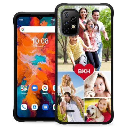 Custom Photo Collage Case for UMIDIGI A15C/A15/A13 Pro/A13s/A13/A11 Pro Max/A7,A5 Pro/A3s/F3 SE/F3S/F3/F2/F1 Play/F1/S5 Pro Phone Cover Personalized Image DIY,Customized Soft Slim Shockproof Case - color: Template 04 - Red Heart