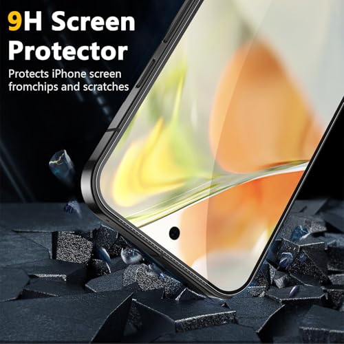 2 Pack Screen Protector for Google Pixel 9 with 2 Pack Camera Lens Protector, 9H Tempered Glass, Fingerprint Unlocking, Bubble Free - size: Pixel 9
