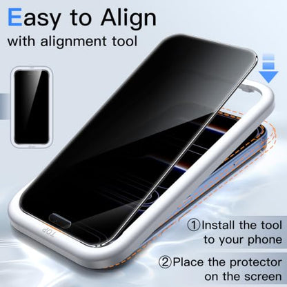 JETech Privacy Screen Protector for iPhone New Pro, 2-Pack - size: iPhone NEW Pro