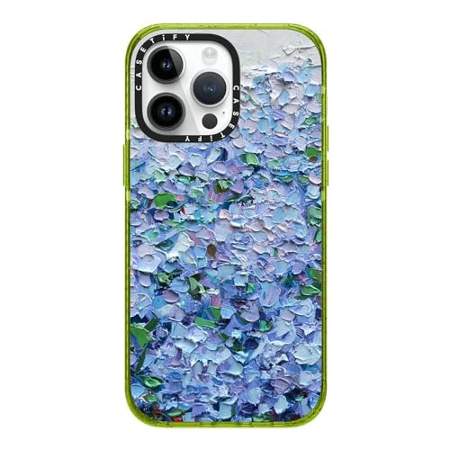 CASETiFY for iPhone 14 Pro Max Case - Impact | Slim Fit | 8.2 ft. 4x Military Grade Drop Protection | Nantucket Blue Hydrangeas | Kiwi - color: Nantucket Blue Hydrangeas