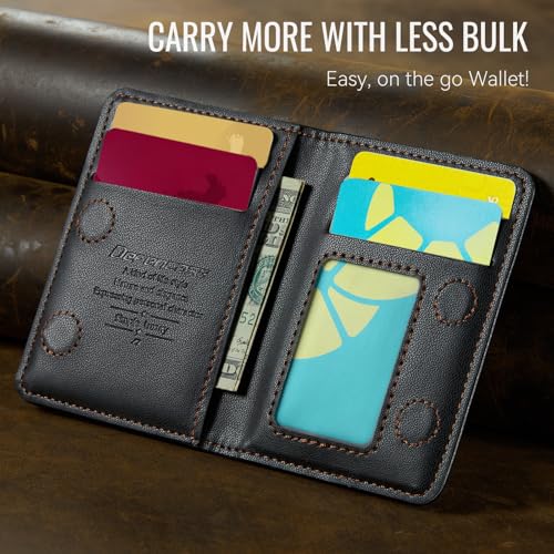 Defencase for Magsafe Wallet Magnetic Card Holder RFID Blocking, Black - color: Fashion Black