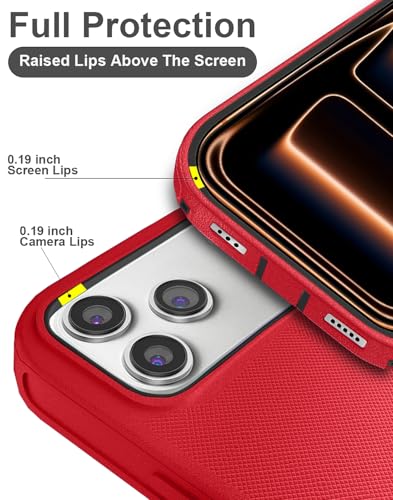 for iPhone 17 Pro Max Case with 2 Camera Lens Protector & 2 Screen Protector, Heavy Duty Full Body Protective Phone Case 6.9" (RedBlack) - color: 17 Pro Max-RedBlack