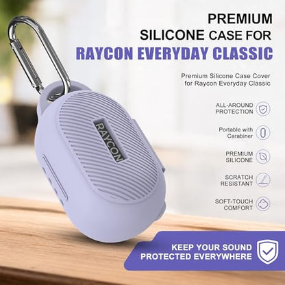 Case for Raycon Everyday Classic Headphones, Shockproof Soft Silicone Case for Raycon Earbuds Bluetooth Wireless, Ultra-Lightweight Protective Cover with Cleaning kit & Keychain, Purple - color: Purple