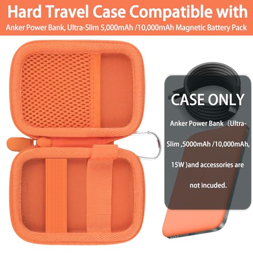 khanka Case for Anker Nano Magsafe PowerBank Ultra-Slim 5000Mah,Orange - color: Orange
