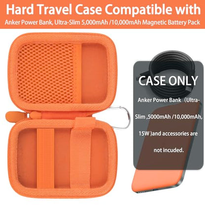 khanka Case for Anker Nano Magsafe PowerBank Ultra-Slim 5000Mah,Orange - color: Orange