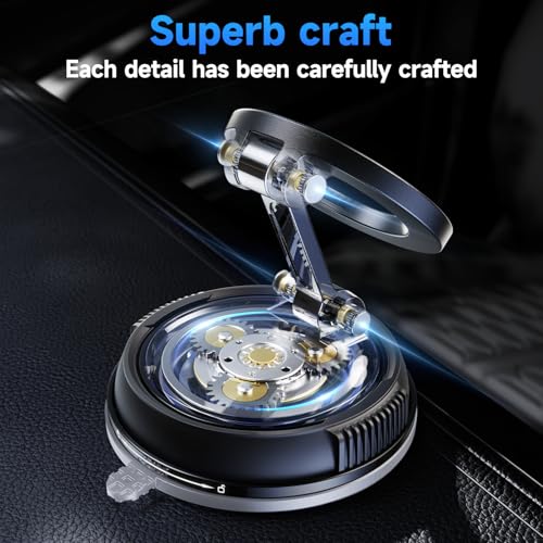Compact Foldable Car Phone Holder for Magsafe [78+LBS Strongest Suction & 2400gf Strongest Magnetic] 360° Adjustable Car Phone Mount, Phone Holders for Your Car for iPhone 18-12 Pro Max (Carbon Fiber) - color: Carbon Fiber
