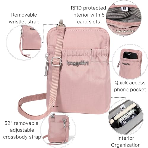 Baggallini RFID Bryant Pouch - color: Woodrose