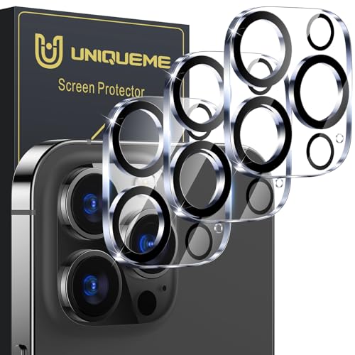 UniqueMe NEW 2022 with iPhone 12 Pro Max Camera Lens Protector-Black - color: Transparent, size: 12 Pro Max