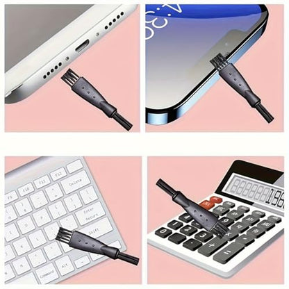 10 Pack Generic Anti Dust Plug Cover Charging Port Protector Cap with Cleaning Brush for Phone 14/15/16 Series, Galaxy S22/S21/S20, Note 20/10, All USB C and Lightning Devices