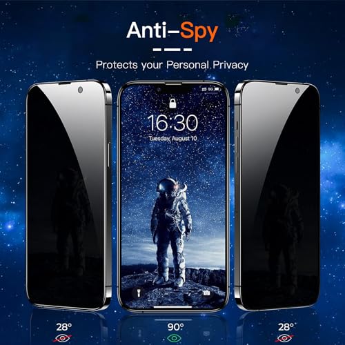 2 Pack Privacy Screen Protector for Apple iPhone Air,Anti Spy Tempered Glass, Anti-Scratch, Case Friendly【Easy Installation】