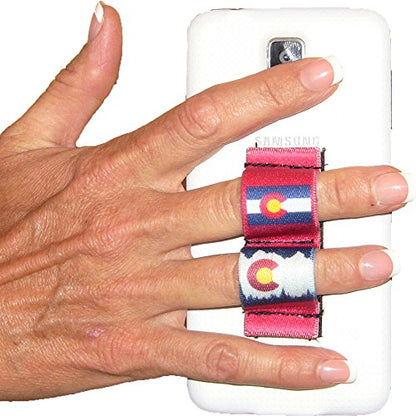 LAZY-HANDS 2-Loop Phone Grip - FITS Most - Colorado Red - color: Colorado Red - Fits Most