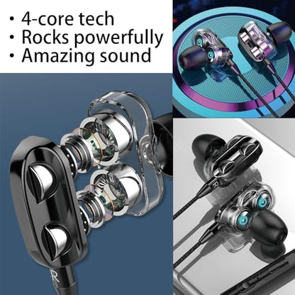 Teens Wired Earbuds with Case, 3.5mm Headphones for School,Cedarwood Plaid - color: Cedarwood Plaid