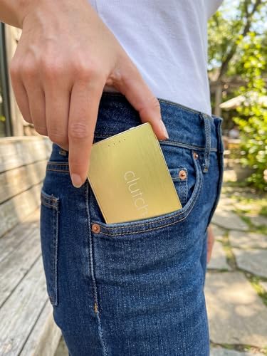Clutch - Pro USB-C Portable Charger - Compatible with iPhone 15, 16, 17 & Android Devices - Power Bank Magnetic Battery - TSA Travel Approved - USB Rechargeable - Built-in Cable - 5000 mAh - 3.7oz - color: Gold