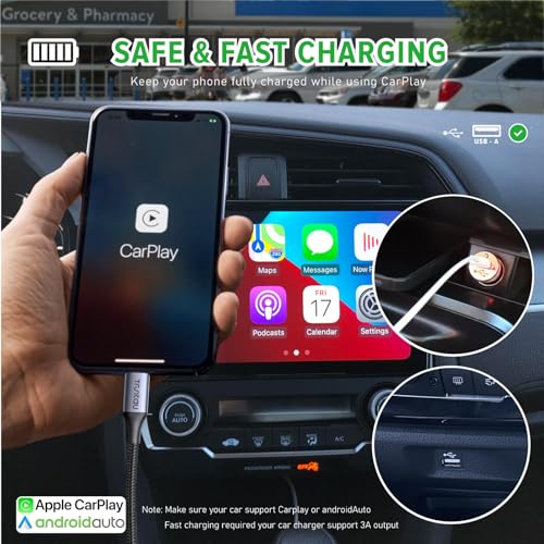 6FT USB A to USB C Cable Nylon Braided 60W Fast Charging, for iPhone 17/17 Pro/16, Samsung S24/S23/S22 Ultra, Google Pixel, iPad Pro/Air, MacBook/Windows Laptops, CarPlay, Black - color: Black Braided, size: 6FT A to C