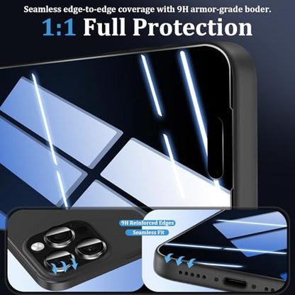 (3+2 Pack) 360° Privacy Screen Protector for iPhone 16 Pro Max 【4 Way Anti Spy】 + Camera Lens Protector,9H Shatterproof, Anti-Peep,Bubble-Free, Case Friendly Easy Installation Frame Included - size: iPhone 16 Pro Max